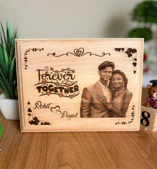 Valentine's Wooden Engraving Wooden Frame