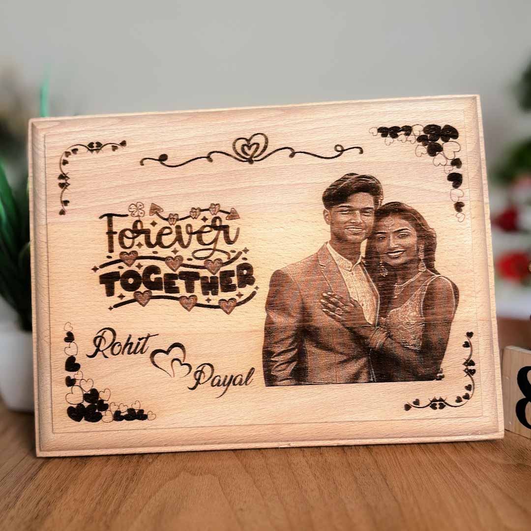 Valentine's Wooden Engraving Wooden Frame