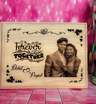 Valentine's Wooden Engraving Wooden Frame