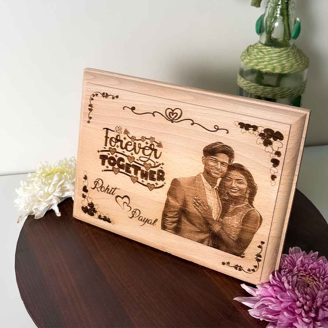 Valentine's Wooden Engraving Wooden Frame