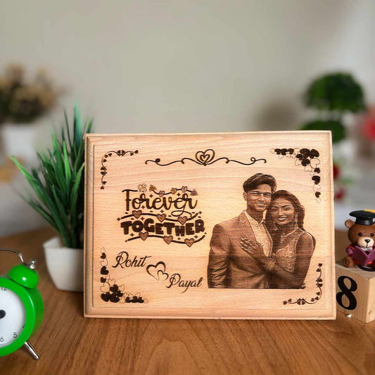 Valentine's Wooden Engraving Wooden Frame