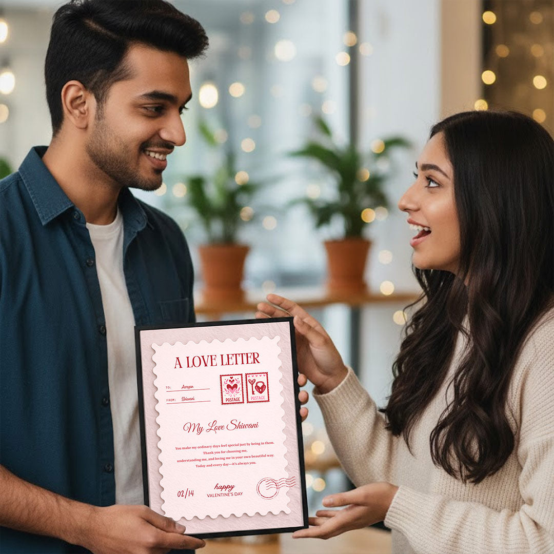 Personalized Love Letter Wall Frame (8×12 Inch) | Love Craft Gifts