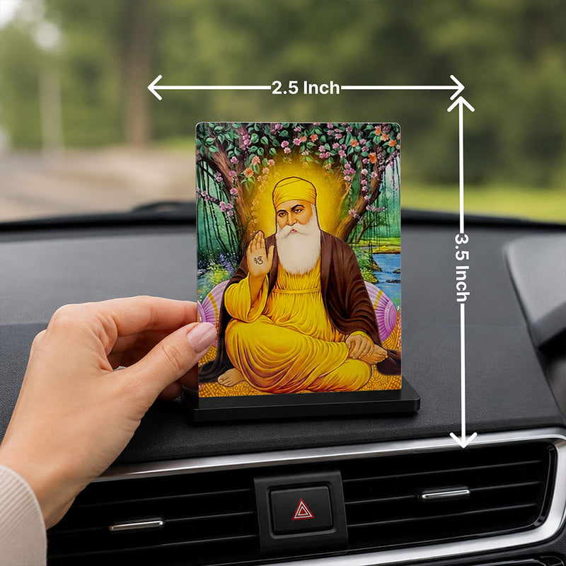Guru Nanak Dev Ji Acrylic Car Dashboard- 2.5×3.5"