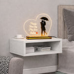 Personalized Acrylic Rose Day Lamp – Warm Light (5×7 Inch) | Love Craft Gifts