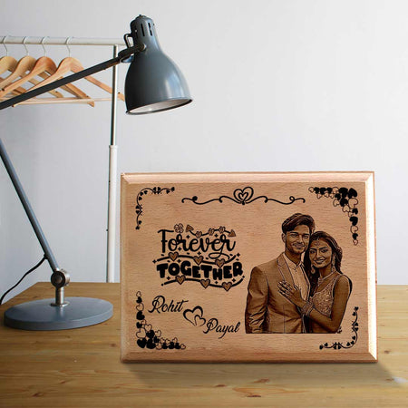 Valentine's Wooden Engraving Wooden Frame