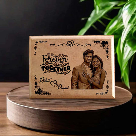 Valentine's Wooden Engraving Wooden Frame