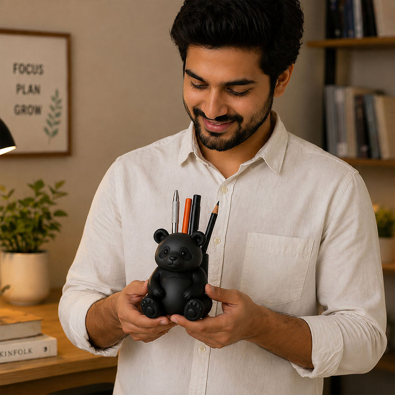 Personalized Panda Pen Holder | Cute Panda Desk Organizer Gift