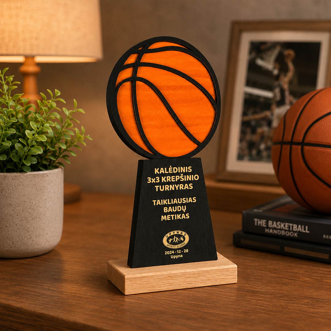 Personalized Basketball Trophy Table Stand | Achievement Gift for Players, Coaches & Teams | 9x6" | Love Craft Gifts™