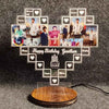 3D Acrylic Heart Valentine Multi-Led Table Lamp