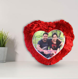 PERSONALIZED HEART PHOTO CUSHION - love craft gift