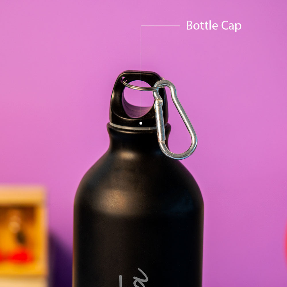 Black Stainless Sipper Water Bottle | Love Craft Gifts