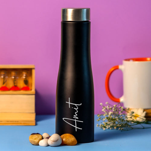 Customized Black Stainless Water Bottle