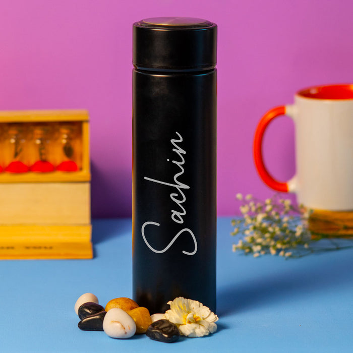 Black Stainless Steel Water Bottle | Love Craft Gifts
