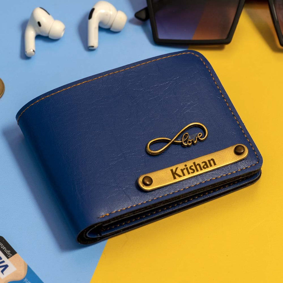 Premium Color Leather Wallet - Blue