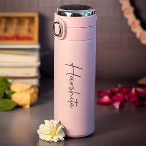 Customized Pink Smart Temperature Water Bottle