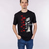 Men's Black Printed T-Shirt