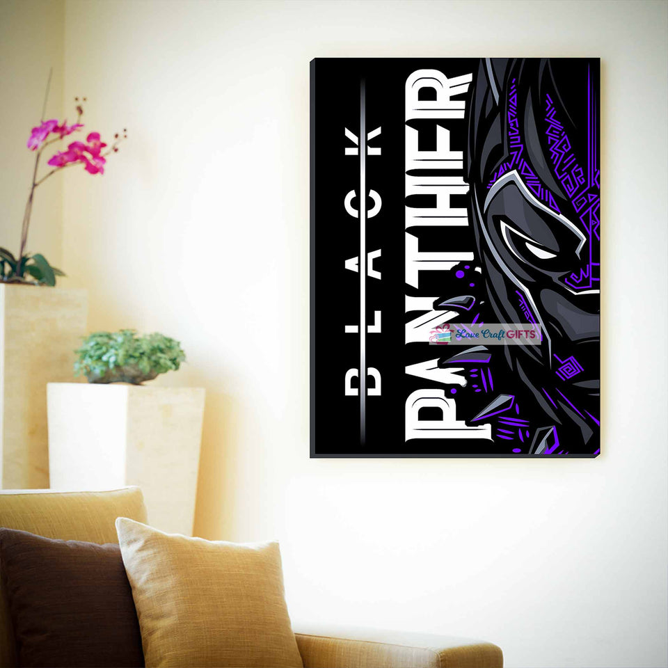 Special Black Panther Canvas Frame | love craft gift