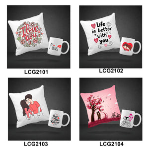 VALENTINE SPECIAL CUSHION AND MUG COMBO | love craft gift