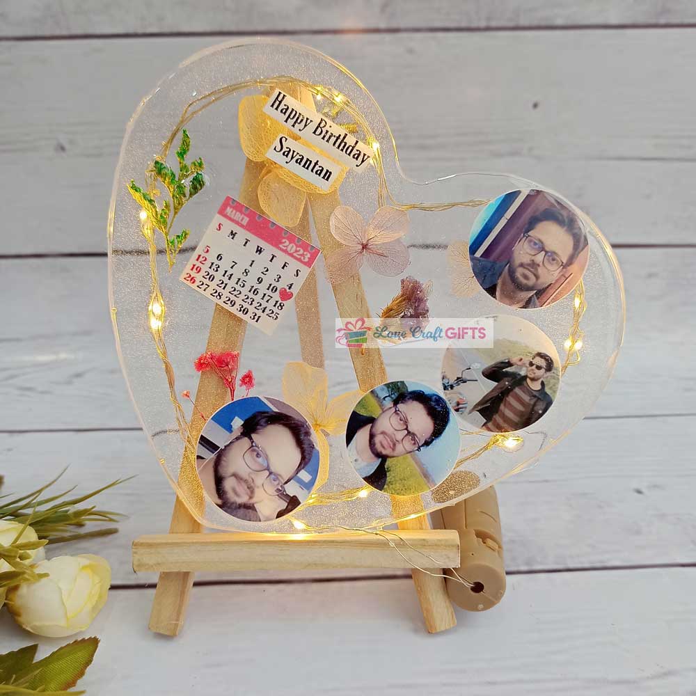 6 inch customise resin photo frame with Stand