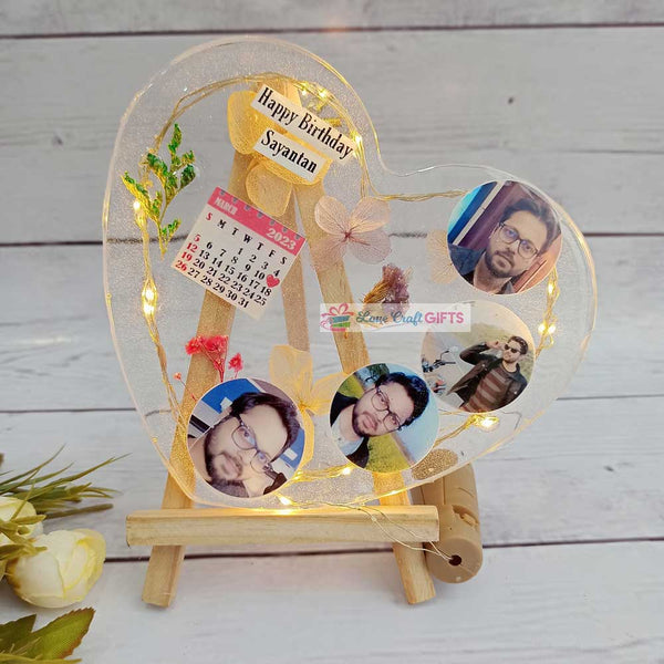 CUSTOMISED WOODEN CALENDER | LOVE CRAFT GIFTS - WITH GIFT WRAP - love craft  gift