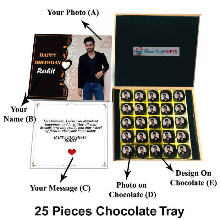 Birthday Special Traditional Design Chocolate Wooden Gift Box | love craft gift