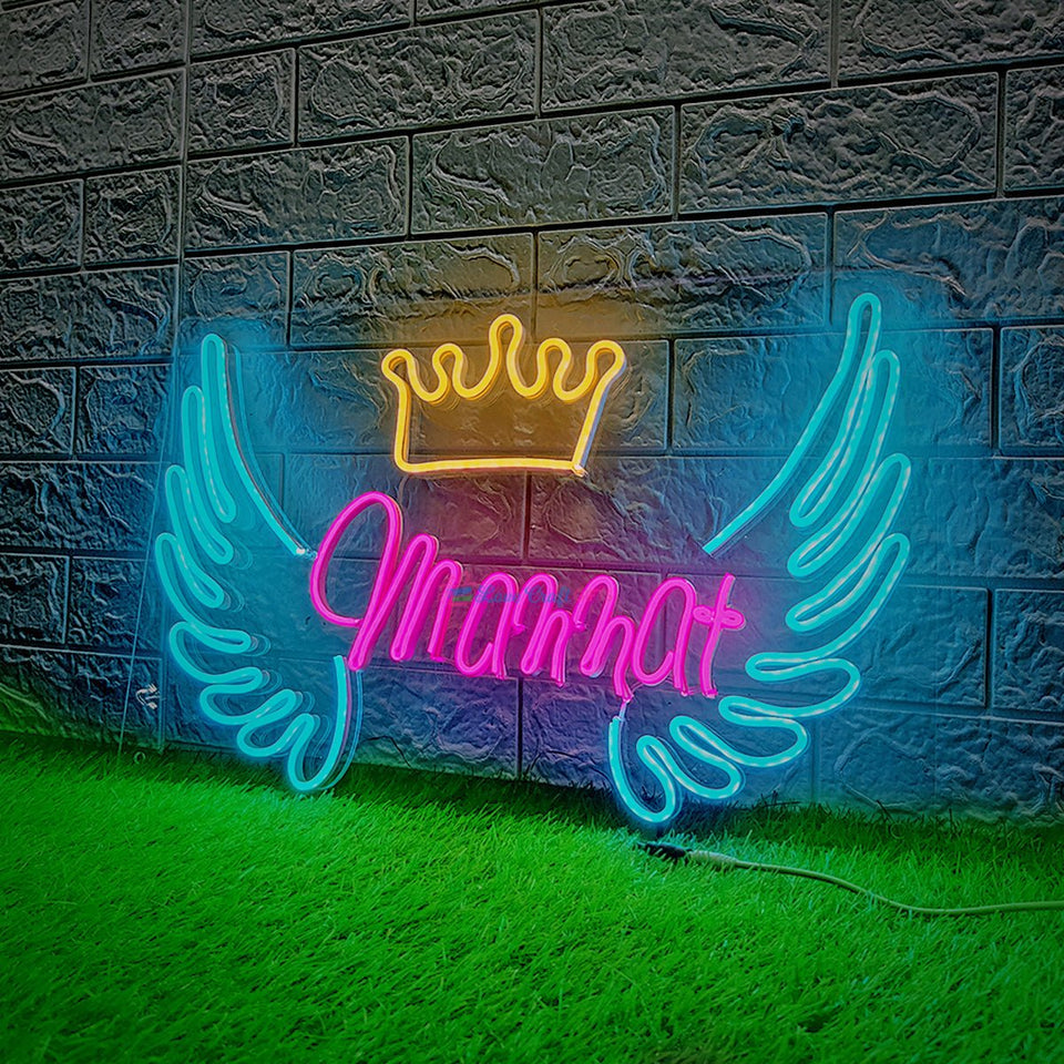 WINGS SPECIAL NAME NEON LIGHT FRAMES love craft gift - 2