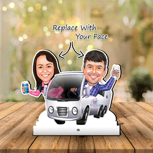 Customized Couple Caricature Photo Stand - love craft gift
