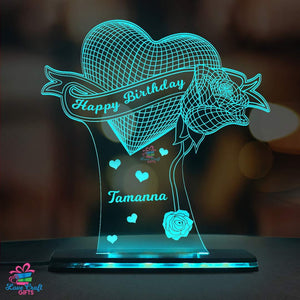 3d Acrylic Happy Birthday LED Lamp