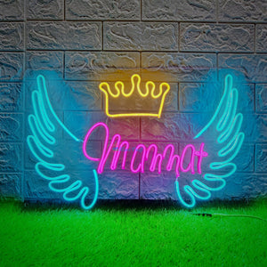 WINGS SPECIAL NAME NEON LIGHT FRAMES love craft gift - 1