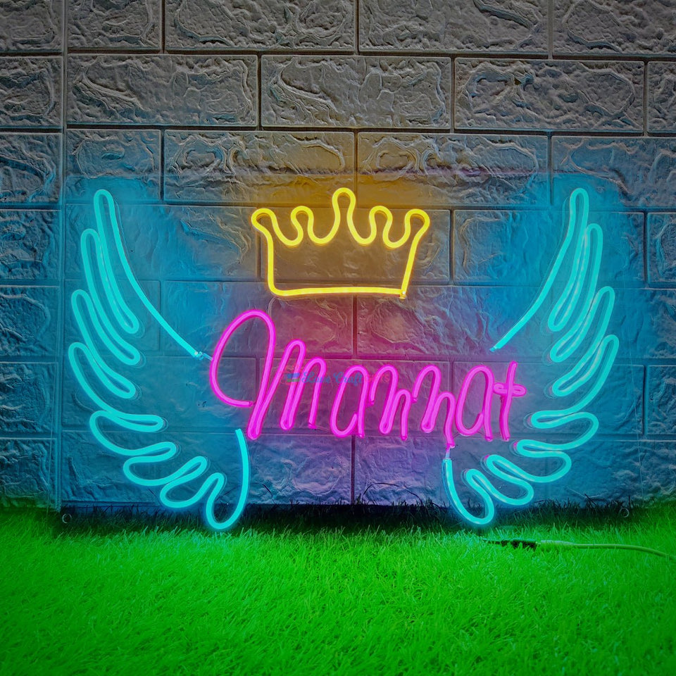 WINGS SPECIAL NAME NEON LIGHT FRAMES love craft gift - 1