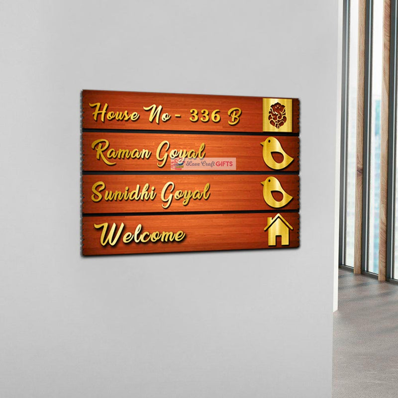 Wooden Home Name Plates | love craft gift