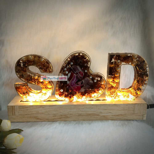 Special Initial Letter LED Stand | love craft gift