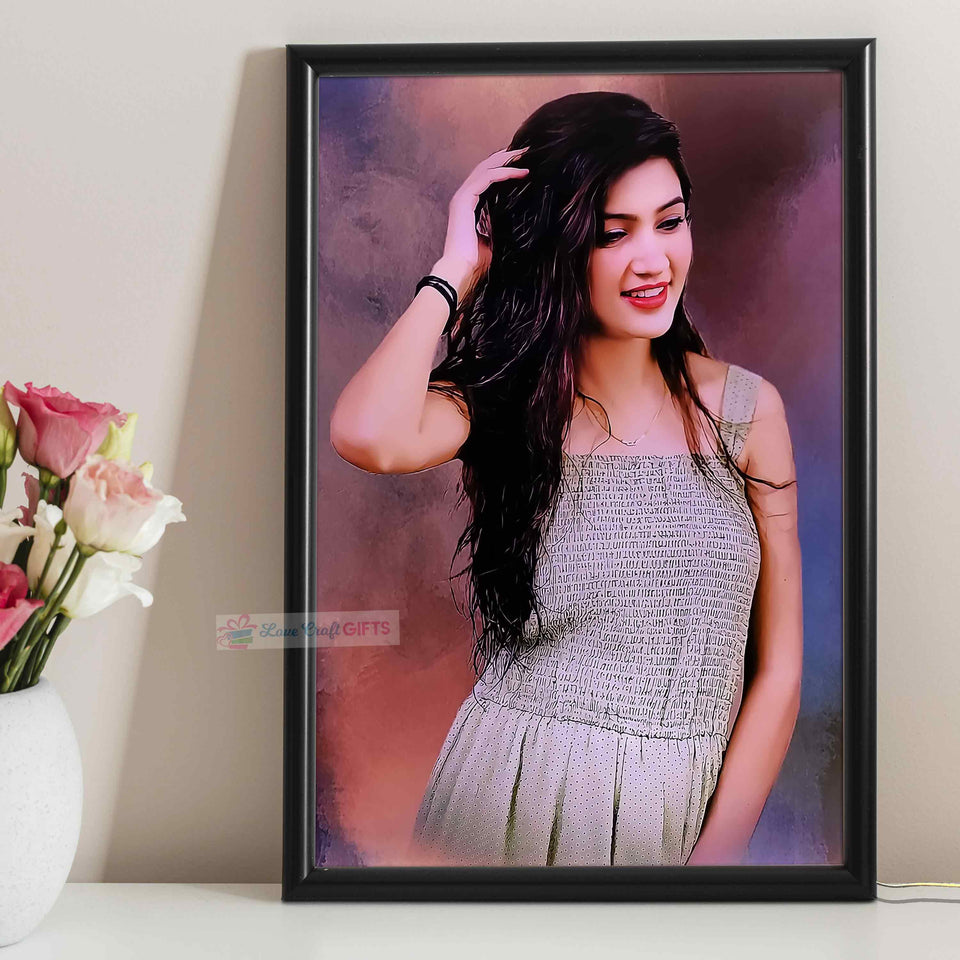 SPECIAL ACRYLIC LED OIL PAINTING FRAME | love craft gift