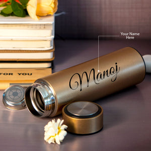 Golden Stainless Steel Water Bottle | Love Craft Gifts