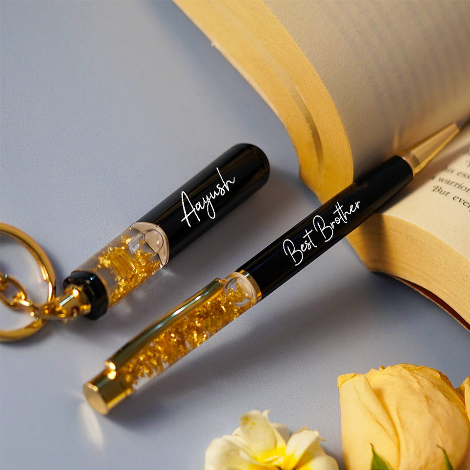 Brother Personalized Pen And Keychain Set
