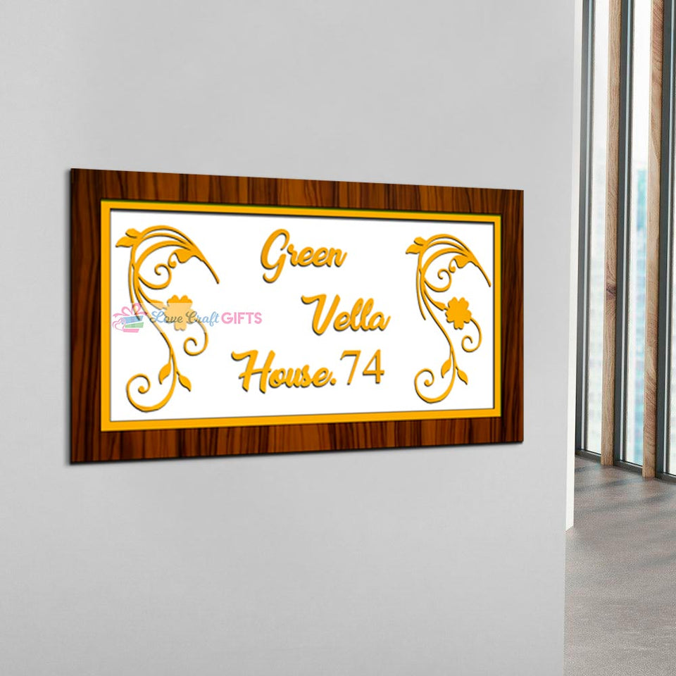 Unique Wooden Home Name Plates | love craft gift