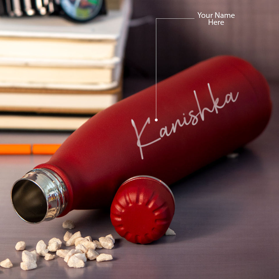 Best Personalized Red Stainless Steel Water Bottle