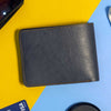 Premium Color Leather Wallet - Dark Gray