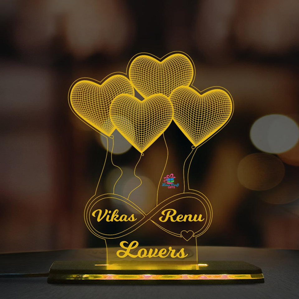 Happy Birthday Gift 7 Colors Change Touch Remote Control LED Night Lamp  Acrylic Panel 3D Illusion Love Heart Table Light Gifts - AliExpress