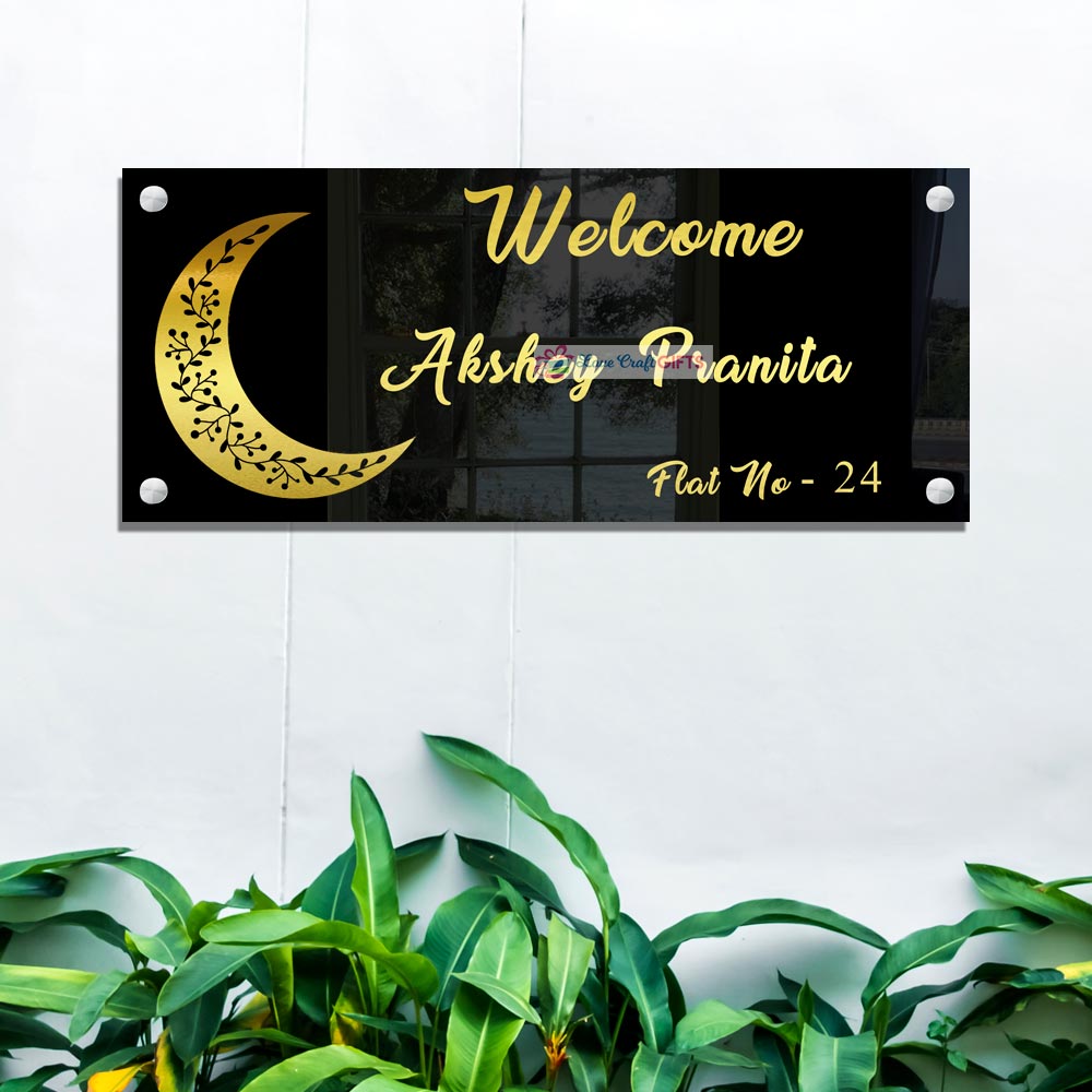 Special Moon Acrylic Home Name Plates | love craft gift