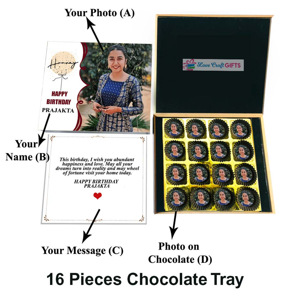 Birthday Special Hooray Design Chocolate Wooden Gift Box | love craft gift