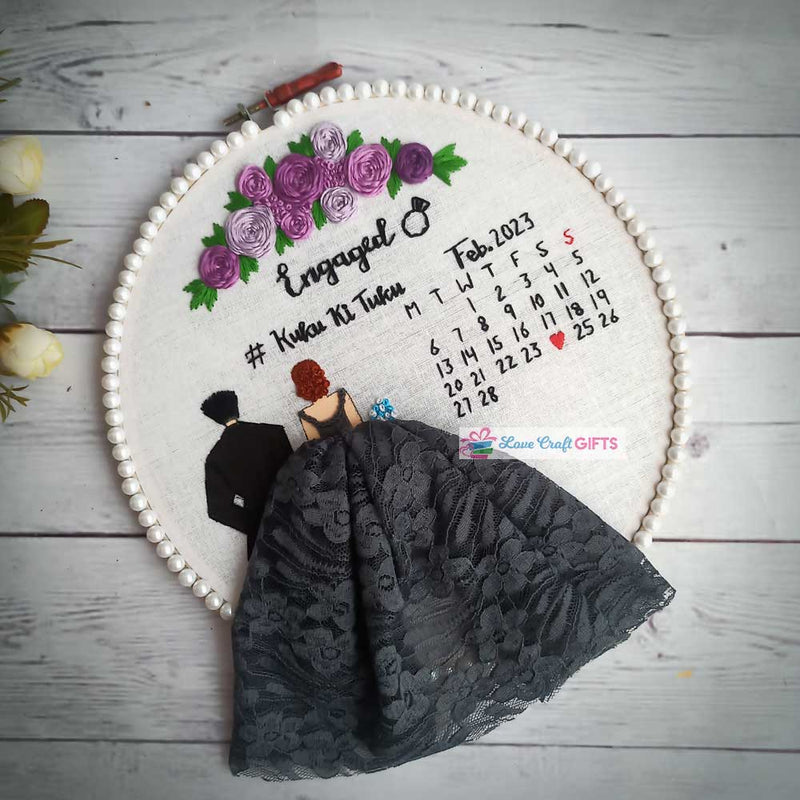 Special Embroidery Hoop For Couple | love craft gift