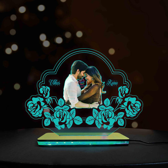 3D Acrylic Multi-Led Table Lamp For Love Partners
