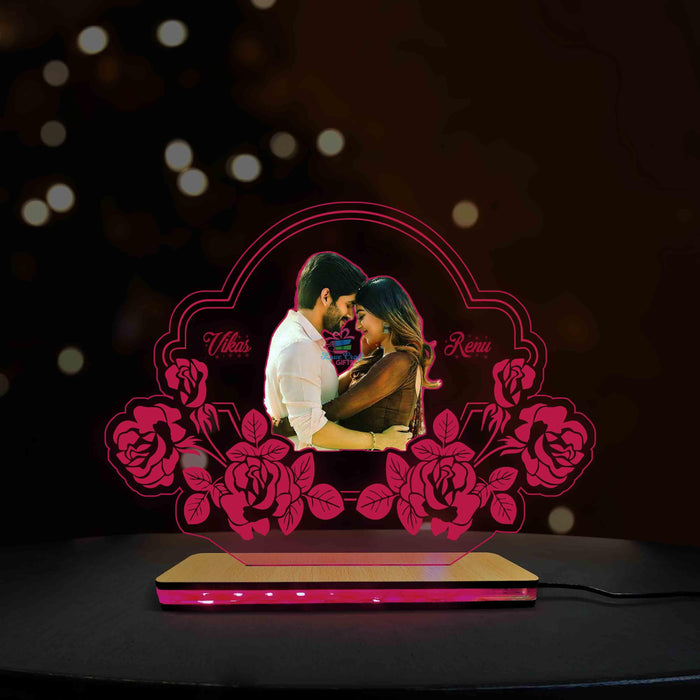 Acrylic Multi-Led Table Lamp For Husband And Wife