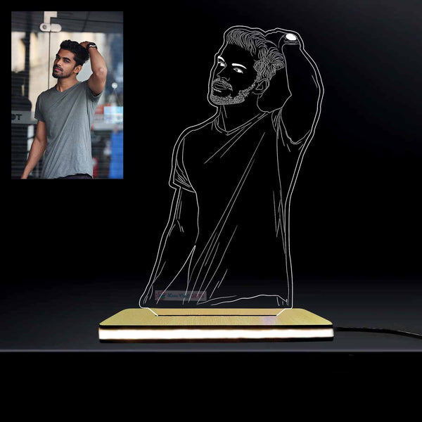 3D ACRYLIC LED PHOTO LINE ART LAMP - love craft gift