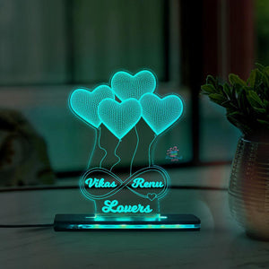 3d Acrylic Multicolored LED Lamp For Him