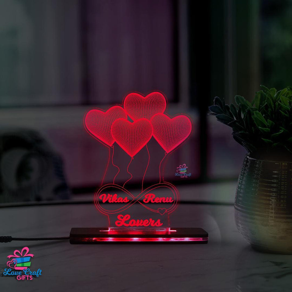 LEDMOMO 3D Love Lamp 3D Illusion Lamp 3D Illusion Lamp Love I Love You 3D  Optical Illusion Night Light for Valentine's Day Birthday Anniversary  Romantic Gifts - Amazon.com