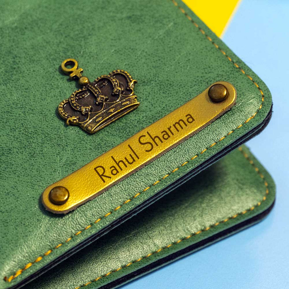 Premium Color Leather Wallet - Green