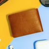 Premium Color Leather Wallet - Brown