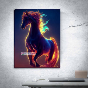 Special Colourful Horse Canvas Frame | love craft gift